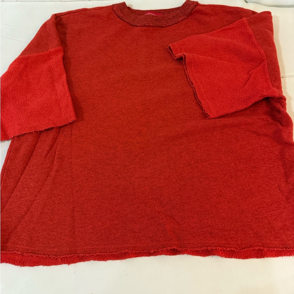 n:PHILANTHROPY red Sweatpants & sweatshirt & top 3 piece holiday coord Set small - Picture 3 of 14